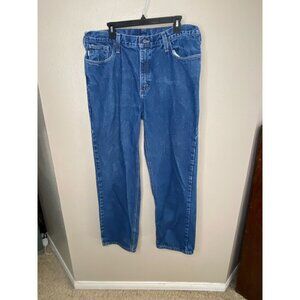 Carhartt Mens Blue Relaxed Fit Flame-Resistant Denim Jeans Size 38x32 FRB004